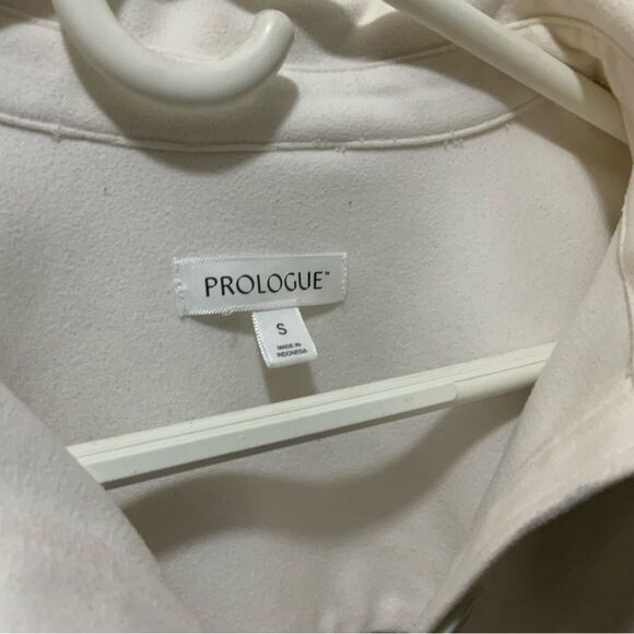 Prologue top white women’s coat front pockets size S - Picture 3 of 8
